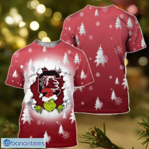 South Carolina Gamecocks Grinch 3D T-Shirt Hoodie Sweatshirt Gift For Christmas Product Photo 2