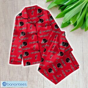 Ncaa Cincinnati Bearcats Satin Long Sleeve Pajamas Set Family For Men Women Gift Christmas - ZNCAA Cincinnati Bearcats_Women Satin Long Sleeve Pajamas Set_1