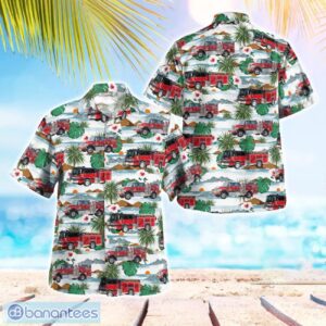 City of Oceanside, California, Oceanside Fire Department Flower Hawaiian Shirt Button Summer Shirt Product Photo 1