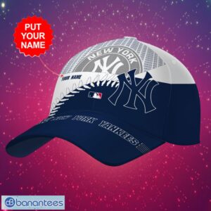 MLB New York Yankees Logo Design Navy White Cap Custom Name Cap 3D Cap Product Photo 1
