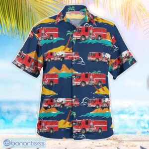 West Covina, California West Covina Fire Department Hawaiian Shirt Button Summer Shirt Product Photo 2