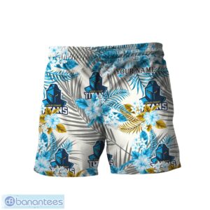 Gold Coast Titans NRL Combo Hawaiian Shirt And Shorts Personalized Gift Tropical Flower For Fans Product Photo 3