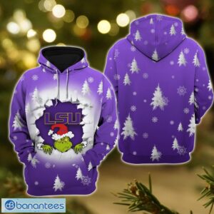 LSU Tigers Grinch 3D T-Shirt Hoodie Sweatshirt Gift For Christmas Product Photo 4