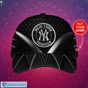 MLB New York Yankees Design Black Cap Custom Your Name Cap 3D Cap Product Photo 2