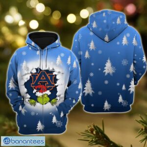Auburn Tigers Grinch 3D T-Shirt Hoodie Sweatshirt Gift For Christmas Product Photo 5