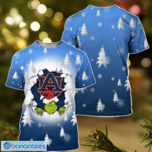 Auburn Tigers Grinch 3D T-Shirt Hoodie Sweatshirt Gift For Christmas Product Photo 2