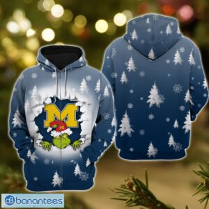 Michigan Wolverines Grinch 3D T-Shirt Hoodie Sweatshirt Gift For Christmas Product Photo 5