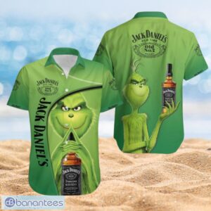 Jack Daniels Grinch The Grinch Summer Green Shirt Full Over Print Hawaiian Shirt Product Photo 1