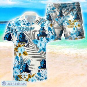 Gold Coast Titans NRL Combo Hawaiian Shirt And Shorts Personalized Gift Tropical Flower For Fans Product Photo 2