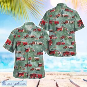 Florida, Jacksonville Fire and Rescue Department Christmas Aloha Hawaiian Shirt Product Photo 1