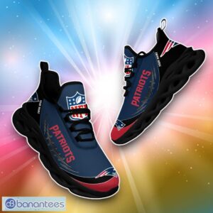 New England Patriots Custom Name Max Soul Shoes For Fans Sport NFL Product Photo 3