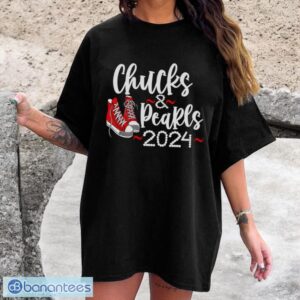 Kamala Harris 2024 Shirt, Chucks And Pearls T-Shirt Product Photo 2