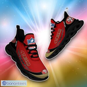 San Francisco 49ers Custom Name Max Soul Shoes For Fans Sport NFL Product Photo 3