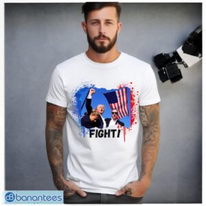Trump Shooting Fight On Shirt, Trump Fight On Flag and Blood Shirt Product Photo 1