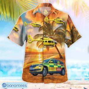 Yorkshire Air Ambulance Car & Eurocopter EC 145T2 3D Hawaiian Shirt Product Photo 2