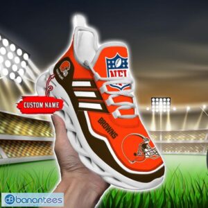 Custom Name NFL Cleveland Browns Sneakers Sport Team Max Soul Shoes For Men Women Product Photo 1