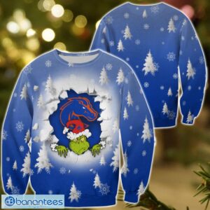 Boise State Broncos Grinch 3D T-Shirt Hoodie Sweatshirt Gift For Christmas Product Photo 1