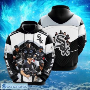 MLB Chicago White Sox Teams Logo Design Black White Hoodie Full Print Hoodie Product Photo 1