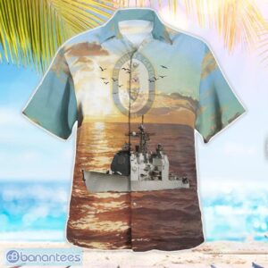 USS Thomas S. Gates CG-51 Ticonderoga Cruiser Hawaiian Shirt Beach Summer Shirt Product Photo 3