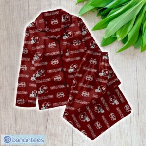 Ncaa Mississippi State Bulldogs Satin Long Sleeve Pajamas Set Family For Men Women Gift Christmas - ZNCAA Mississippi State Bulldogs_Women Satin Long Sleeve Pajamas Set_1