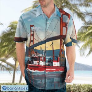California, San Francisco Fire Department Phoenix Fireboat Hawaiian Shirt Button Summer Shirt Product Photo 3