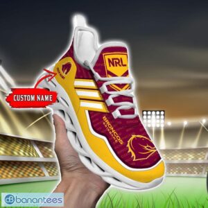 Custom Name For Fans NRL Brisbane Broncos Personalized Max Soul Shoes Running Sneakers Product Photo 5