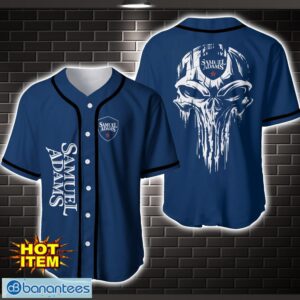 Samuel Adams Skull Baseball Jersey Shirt Limited For Fans Drinking Lover Baseball Jersey Product Photo 1