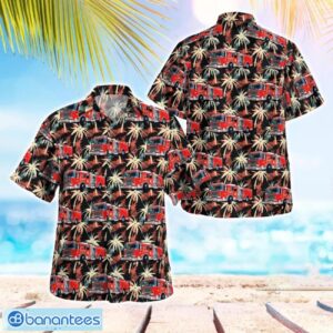 Burbank Fire Department, California Fire Engine Hawaiian Shirt Button Summer Shirt Product Photo 1