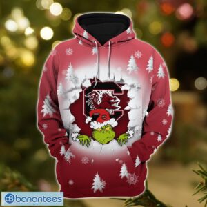 South Carolina Gamecocks Grinch 3D T-Shirt Hoodie Sweatshirt Gift For Christmas Product Photo 3