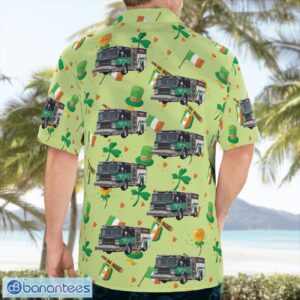 Moravia, Cayuga County, New York, Moravia Fire Department, St Patrick's Day Aloha Hawaiian Shirt Product Photo 2