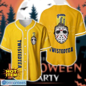 Twisted Tea Horror Face Baseball Jersey Shirt Halloween Gift Product Photo 1