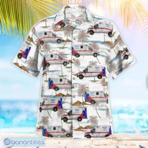 California AMR San Mateo County EMS Hawaiian Shirt Button Summer Shirt Product Photo 2
