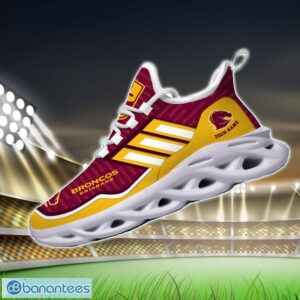 Custom Name For Fans NRL Brisbane Broncos Personalized Max Soul Shoes Running Sneakers Product Photo 2