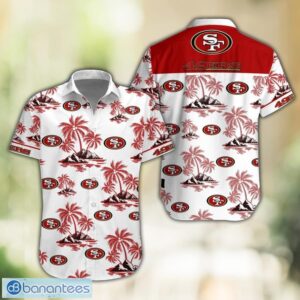 San Francisco 49ers NFL Tropical White Hawaiian Shirt Product Photo 1