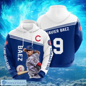 MLB Chicago Cubs Logo Design 9 Baez Full Print Hoodie Product Photo 1