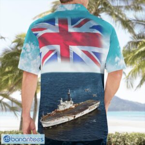 Royal Navy HMS Hermes (R12) Centaur Class Hawaiian Shirt Summer Beach Shirt Product Photo 2