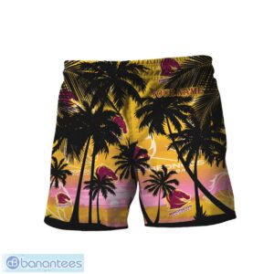 Brisbane Broncos NRL Hawaiian Shirt And Shorts Personalized Name Coconut Tree Pattern Beach Shirt Product Photo 3