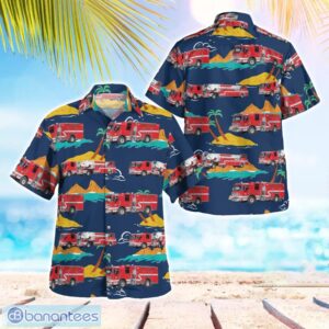 West Covina, California West Covina Fire Department Hawaiian Shirt Button Summer Shirt Product Photo 1