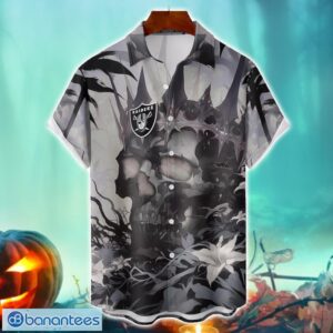 Las Vegas Raiders NFL Skull Halloween Hawaiian Shirt Special Gift For Fans Product Photo 1