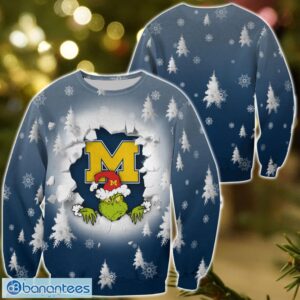 Michigan Wolverines Grinch 3D T-Shirt Hoodie Sweatshirt Gift For Christmas Product Photo 1