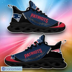 New England Patriots Custom Name Max Soul Shoes For Fans Sport NFL Product Photo 2