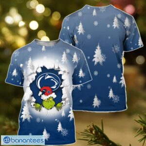 Penn State Nittany Lions Grinch 3D T-Shirt Hoodie Sweatshirt Gift For Christmas Product Photo 2