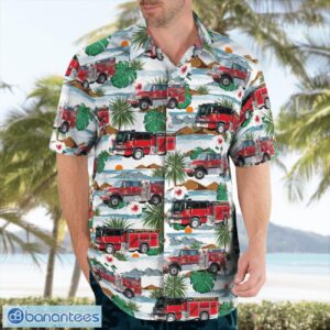 City of Oceanside, California, Oceanside Fire Department Flower Hawaiian Shirt Button Summer Shirt Product Photo 4