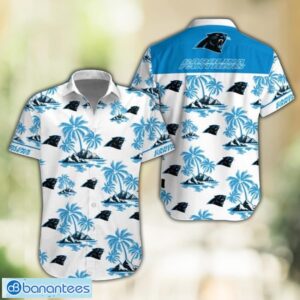 Carolina Panthers NFL Tropical White Hawaiian Shirt Product Photo 1