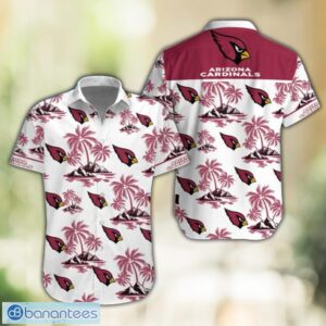 Arizona Cardinals NFL Tropical White Hawaiian Shirt Product Photo 1