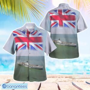 Royal Navy HMS Albion (R07) Centaur Class Hawaiian Shirt Summer Beach Shirt Product Photo 1