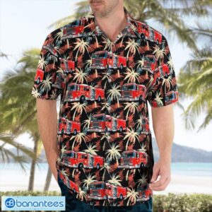 Burbank Fire Department, California Fire Engine Hawaiian Shirt Button Summer Shirt Product Photo 3