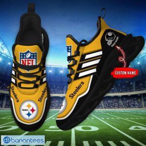 Custom Name NFL Pittsburgh Steelers Sneakers Sport Team Max Soul Shoes For Men Women Product Photo 3