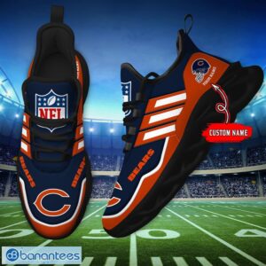 Custom Name NFL Chicago Bears Sneakers Sport Team Max Soul Shoes For Men Women Product Photo 5