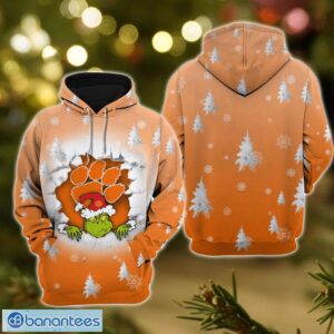 Clemson Tigers Grinch 3D T-Shirt Hoodie Sweatshirt Gift For Christmas Product Photo 4